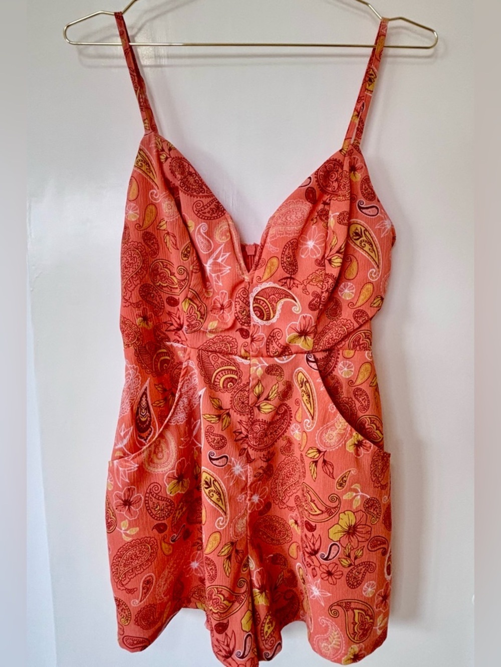 Guess Coral Paisley Cami Romper